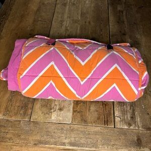 Pink and Orange Chevron Kids Sleeping Bag